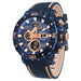 Sport Chronograph Watch LED Display 50M Water Resistant - Blue Rose Gold