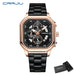 Contour Square Chronograph Timepiece With Subdials - Rose Black