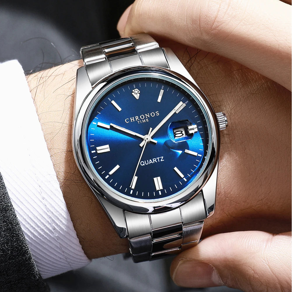 Wristwatch with Date Luminous Hands