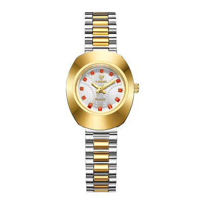 Quartz Wristwatch with Bracelet Clasp Adjustable Size