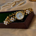Watch Pearl Chain Bracelet Duo for Day and Evening - Gold