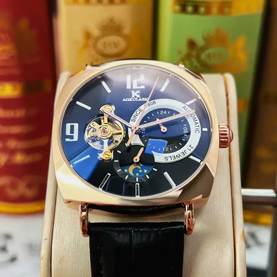 Watch With Skeleton Movement Timepiece For Daily Wear - WO2MEN