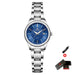 Elegant Wristwatch with Date and Luminous Dial - Blue