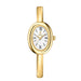 Elegant Oval Bracelet Watch with Roman Numeral Dial - Golden White