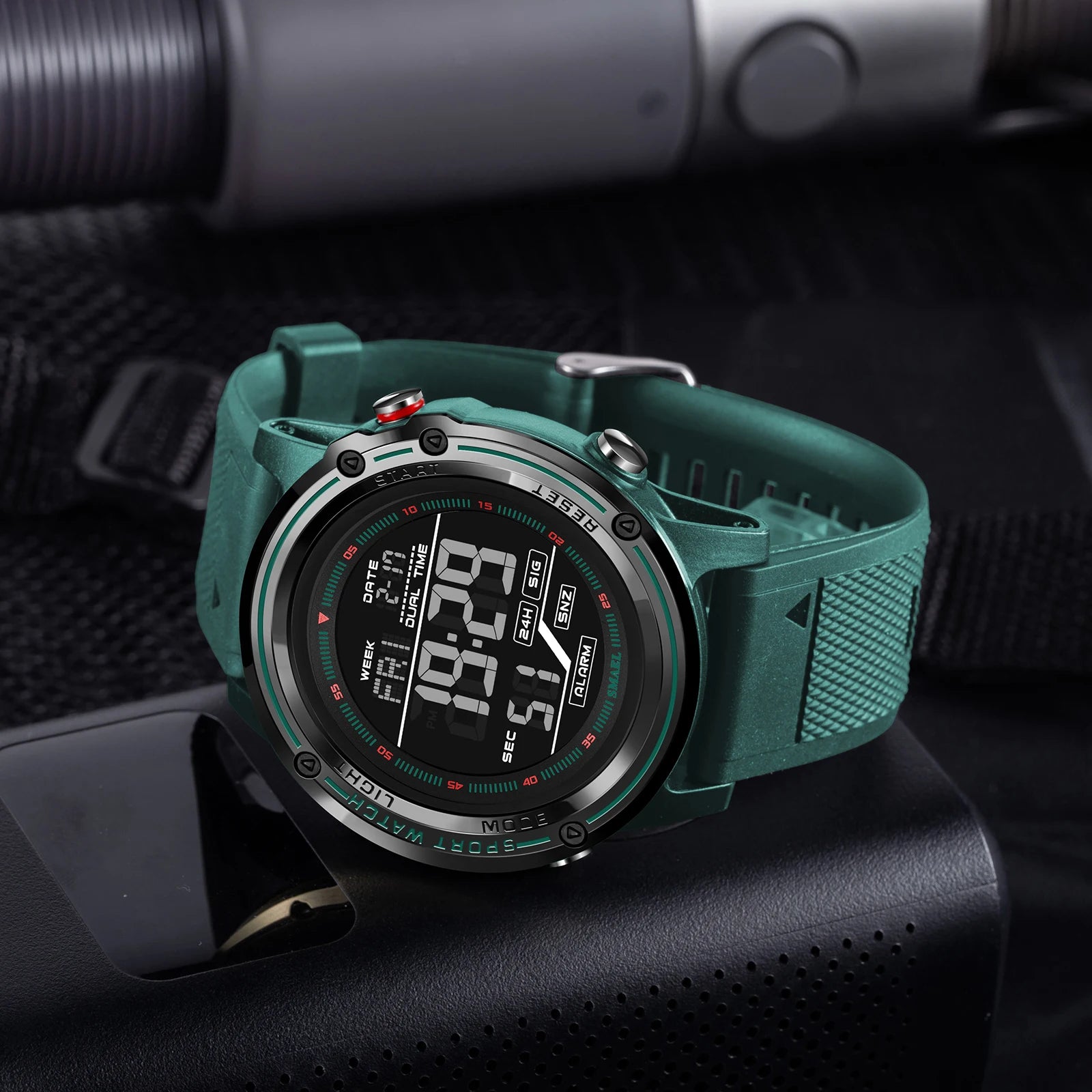 Digital Sports Watch LED Display Waterproof 50M