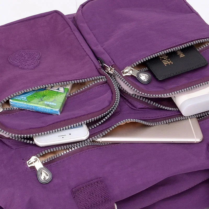 Top Handle Bag with Front Zip Pockets for Daily Use