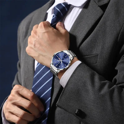 Quartz Wristwatch with Luminous Hands and Date