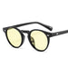 Sunglasses Circular UV400 - Black Yellow