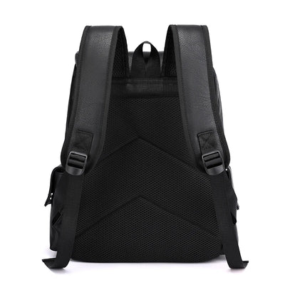 Backpack with Front Flap Buckle Straps and Side Pockets