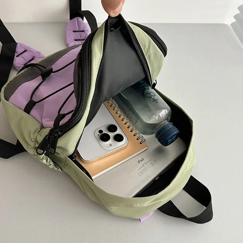 Backpack with Front Bungee Cord for Quick Access