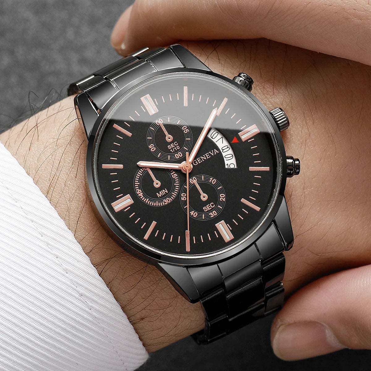 Wristwatch with Chronograph Sub Dials and Date