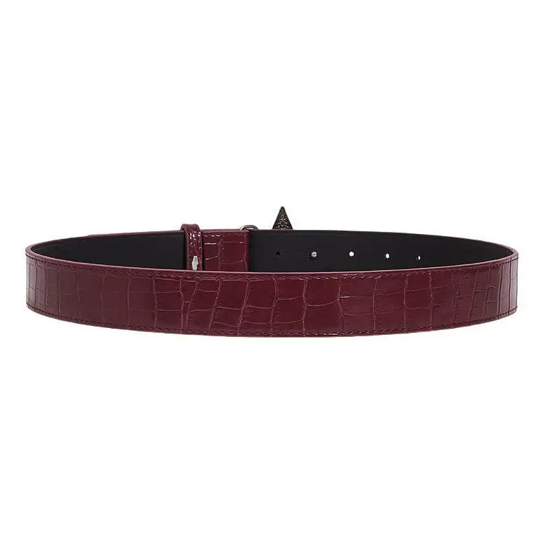 Star Buckle Belt with Five Point Star Accent Design