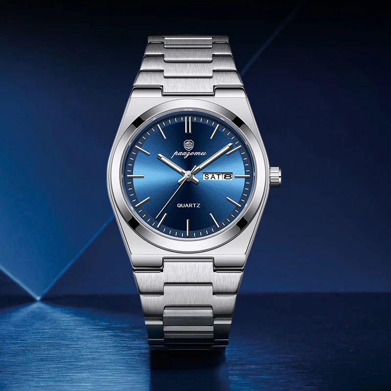 Luxury Sport Quartz Watch with Luminous Day Date