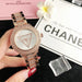 Halo Triangle Dial Watch With Sparkling Bezel Couture - Rose Silver