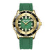Classic Analog Multifunction Luminous Date Watch - Gold Green