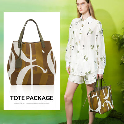 Abstract Joy Tote Large Capacity Handbag for Everyday