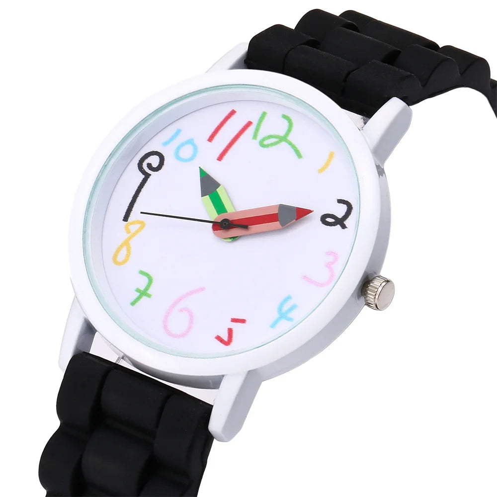 Watch Pencil Design Digital Quartz Movement Everyday