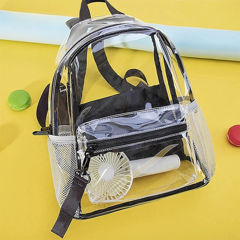 Backpack With Zippered Front Pocket And Mesh Panels - WO2MEN