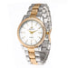 Classic Round Quartz Wristwatch Fluted Bezel Design - BW Gold White V2