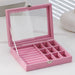 Arched Jewellery Box Display Case Organiser Collection - Pink