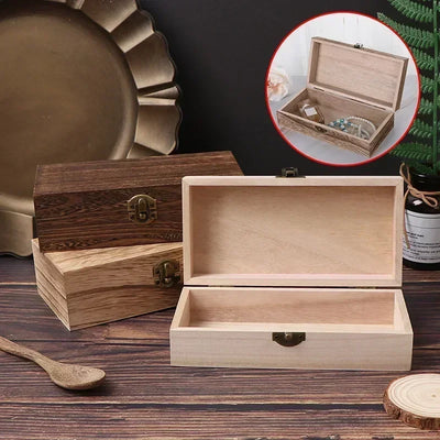 Retro Jewelry Box with Lock Rectangular Organizer Case - WO2MEN