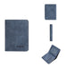 Sanded Leather Multi Card Bifold Wallet Everyday Carry - Blue
