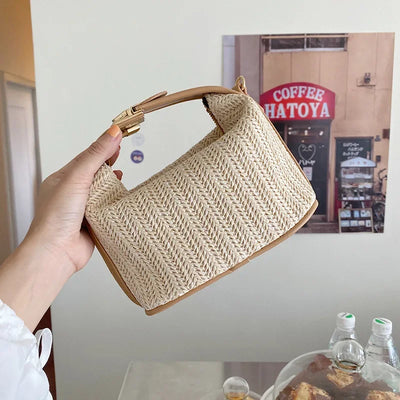 Woven Bucket Crossbody Bag for Seaside Getaways Essence