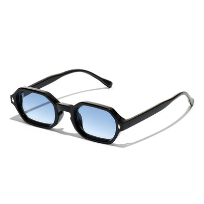 Rectangle Sunglasses UV400 Fashion Eyewear for Outdoor - Black Blue