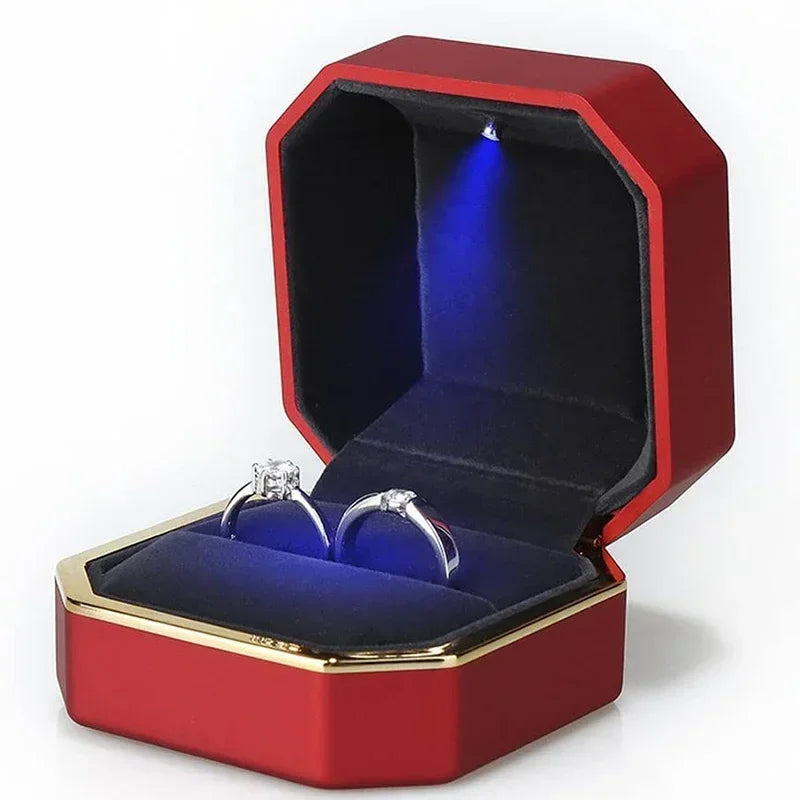 Luxury Ring Box with LED Light for Engagement