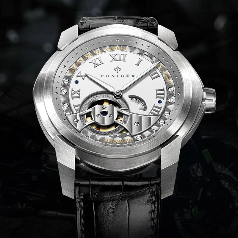 Skeleton Tourbillon Mechanical Wristwatch Automatic
