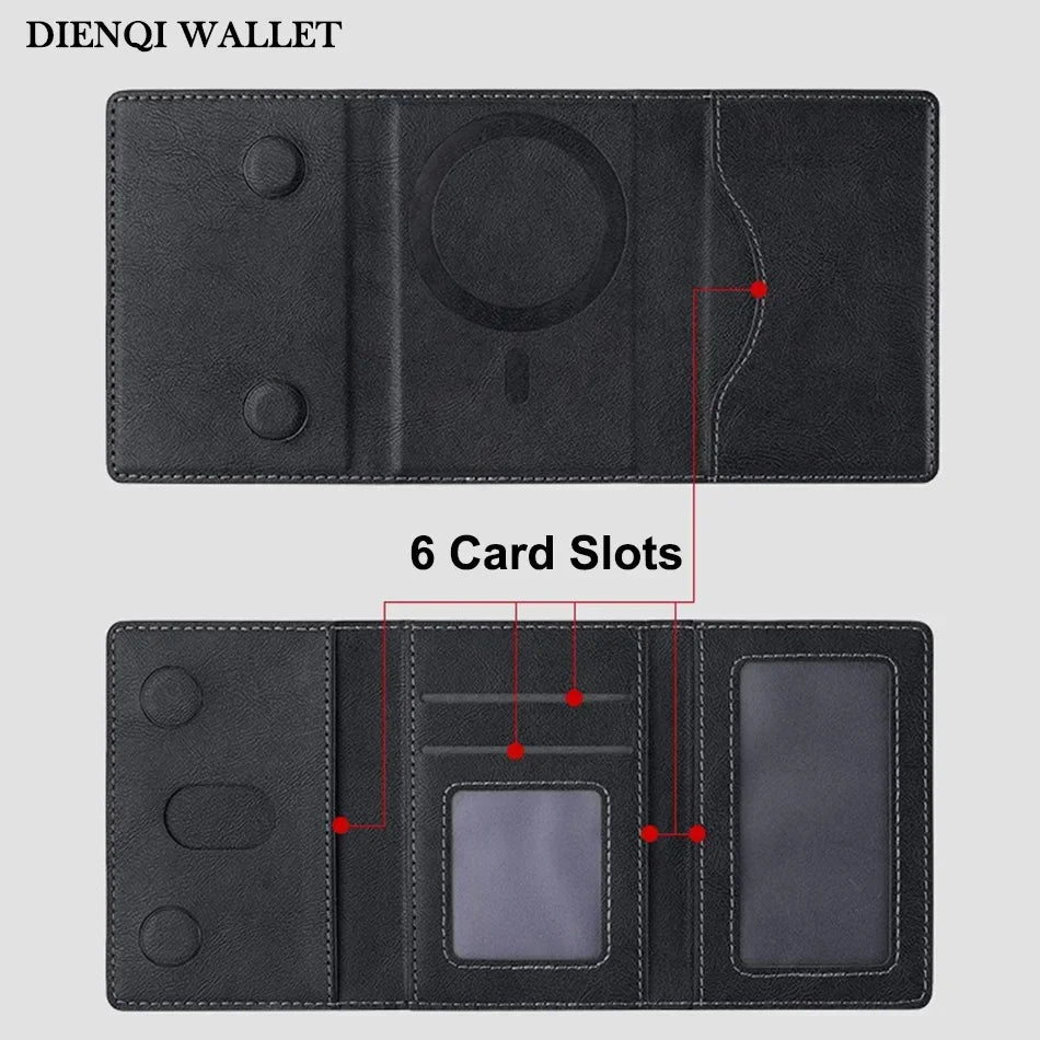 Trifold Magnetic Phone Wallet with Card Slots Compact - WO2MEN