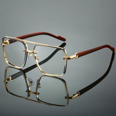 Sunglasses Retro Square Pilot Frame for Day Driving - WO2MEN