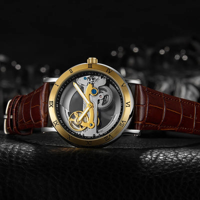 Skeleton Mechanical Wristwatch with Automatic Movement