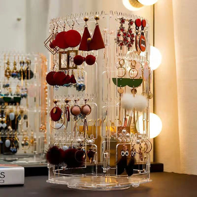 Rotating Jewelry Display for Earrings and Necklaces