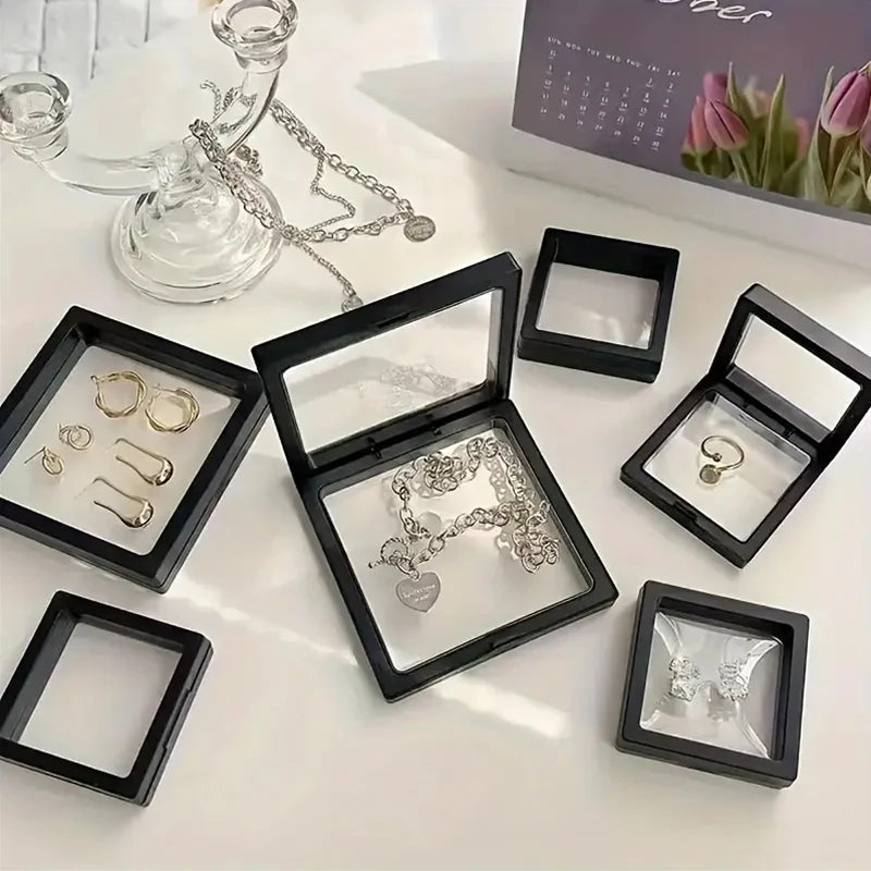 Floating Jewelry Display Box Set for Ring and Earrings