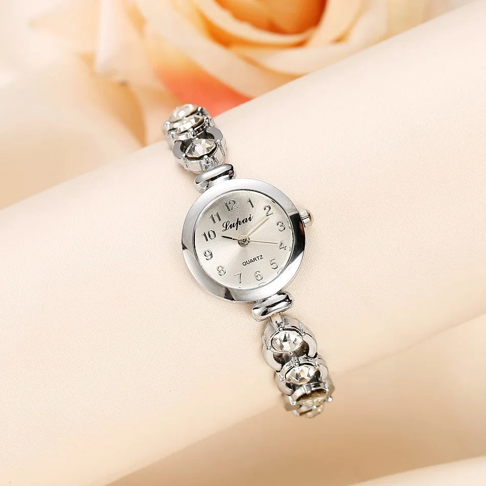 Elegant Bracelet Watch with Sparkling Link Band