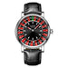 Roulette Dial Quartz Watch with Luminous Markers - Black