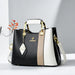 Handbag Top Handle Satchel for Everyday Essentials - Black White