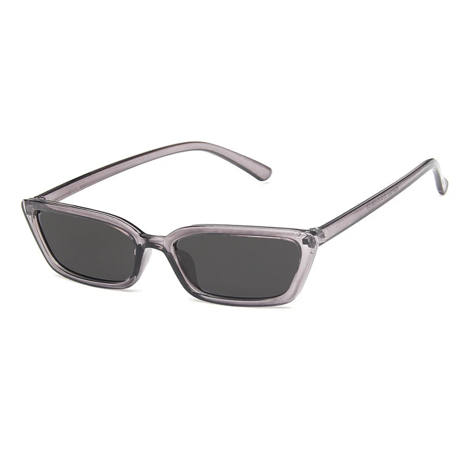 Cat Eye Sunglasses Small Frame Elegant Accessory - Grey Grey