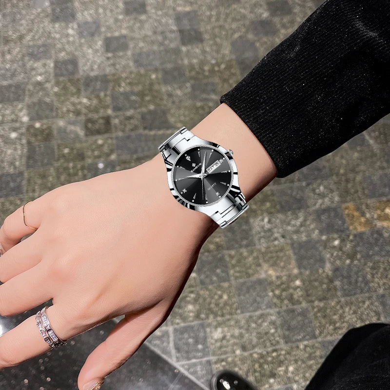 Women's Wristwatch with Luminous Dial Date Display