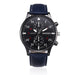 Leather Strap Chronograph Watch Casual Style Everyday - Blue