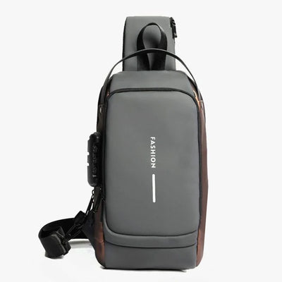 Men Multifunction Anti Theft USB Shoulder Bag Crossbody
