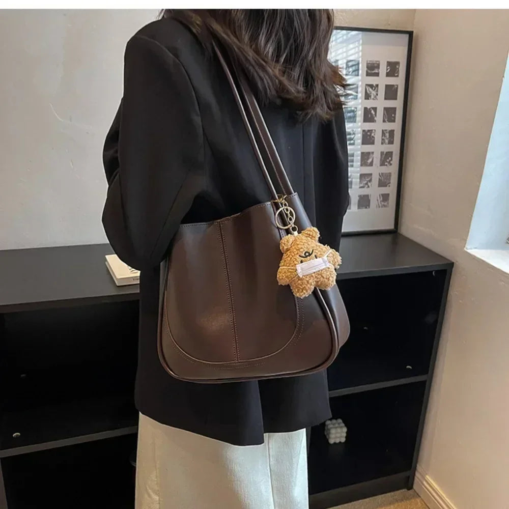 High End Texture Large Capacity Bucket Bag Everyday