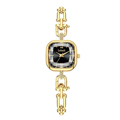 Square Bracelet Watch with Elegant Chain Link Design - Colour Eight