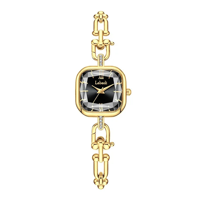 Square Bracelet Watch with Elegant Chain Link Design - Colour Eight