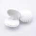 Shell Shape Velvet Jewelry Box for Engagement Ring - White