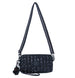Handbag with Crossbody Strap Compact Rectangular Design - Blue Tile Fu Xue Print