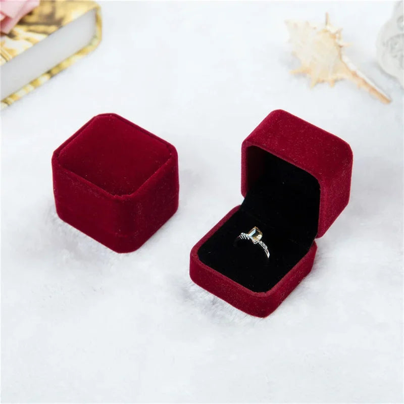 Ring Storage Box with Cushioned Interior Organizer