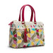 Refined Jacquard Motif Bowling Handbag with Tassel - J