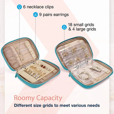 Elegant Jewelry Travel Binder Case See Through Panels
